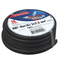 01-8212-10 ∙ Кабель силовой медный ВВГ-Пнг(А) 3x2,5 мм², 10м ГОСТ Rexant