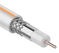 01-2401 ∙ Кабель коаксиальный SAT 50 M, Cu/Al/Cu, 75%, 75 Ом, 100м, Indoor, белый, Rexant