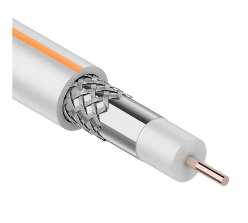 01-2401-2-20 ∙ Кабель коаксиальный SAT 50M, 75 Ом, CCS/Al/Al, 75%, 20 м, Indoor, белый, PROconnect