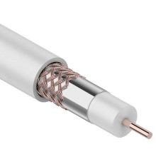 01-2221 ∙ Кабель коаксиальный RG-6U+Cu, 75 Ом, Cu/Al/Cu, 64%, 100м, Indoor, белый, Rexant