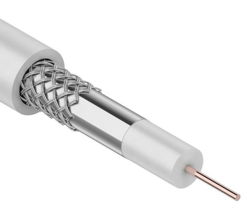 01-2611 ∙ Кабель коаксиальный 3С-2V, 75 Ом, CCS/Al/Al, 48%, 100м, Indoor, белый, Rexant