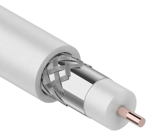 01-3001 ∙ Кабель коаксиальный магистральный RG-11U, 75 Ом, CCS/Al/Al, 83%, 305м, Indoor, белый, Rexant