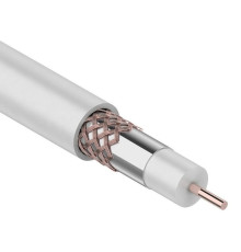 01-2223 ∙ Кабель коаксиальный RG-6U+Cu, 75 Ом, Cu/Al/Cu, 75%, 100м, Indoor, белый, Rexant