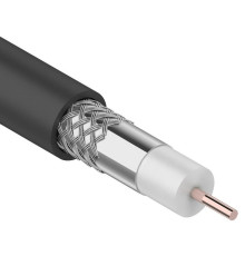 01-2204 ∙ Кабель коаксиальный RG-6U, 75 Ом, CCS/Al/Al, 64%, 305м, Outdoor, черный, Rexant