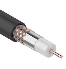01-2222 ∙ Кабель коаксиальный RG-6U+Cu, 75 Ом, Cu/Al/Cu, 100м, черный Outdoor, Rexant