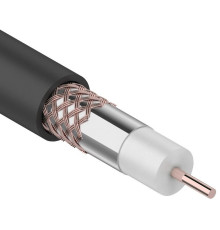 01-2232 ∙ Кабель коаксиальный RG-6U+Cu, 75 Ом, Cu/Al/Cu, 64%, 305м, черный Outdoor, Rexant