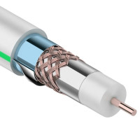 01-2241 ∙ Кабель коаксиальный RG-6U+Cu, 75 Ом, Cu/Al/Cu/Al, 90%, две фольги, 100м, Indoor, белый, Rexant