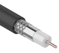 01-2202 ∙ Кабель коаксиальный RG-6U, 75 Ом, CCS/Al/Al, 64%, 100м, черный Outdoor, Rexant