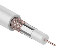 01-2641 ∙ Кабель коаксиальный RG-59U+Cu, 75 Ом, Cu/Al/Cu, 64%, 100м, Indoor, белый, Rexant