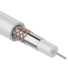 01-2641 ∙ Кабель коаксиальный RG-59U+Cu, 75 Ом, Cu/Al/Cu, 64%, 100м, Indoor, белый, Rexant