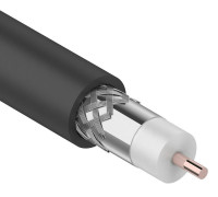 01-3011 ∙ Кабель коаксиальный магистральный RG-11U, 75 Ом, CCS/Al/Al, 83%, 305м, Outdoor, черный, Rexant