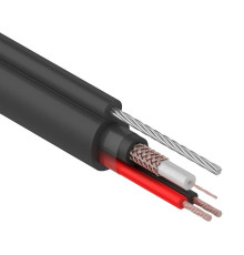 01-4107 ∙ Кабель КВК-П-2+2x0,75 мм², +ТРОС (Cu/Cu) черный, 305м, Rexant