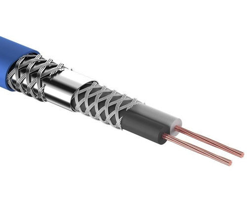 01-6028 ∙ Кабель микрофонный 2х0,25м м², ø 6,8 мм, синий, 100м, Rexant