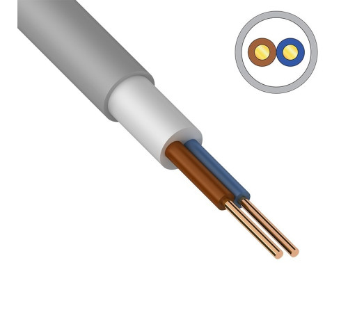 ККЗ 01-8701 ∙ Кабель силовой медный NUM-O 2x1,5 мм² 100м ГОСТ