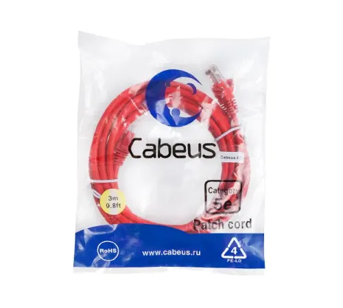 PC-UTP-RJ45-CAT.5E-3M-RD Cabeus