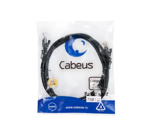 PC-UTP-RJ45-CAT.5E-2M-BK-LSZH Cabeus