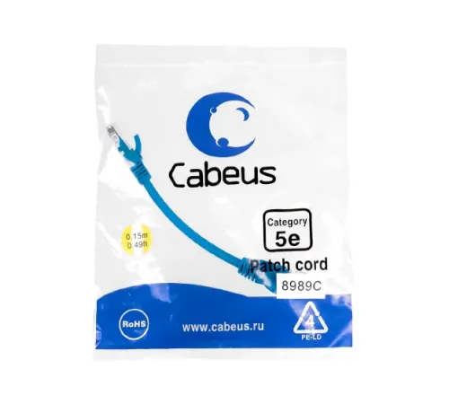 PC-UTP-RJ45-CAT.5E-0.15M-BL-LSZH Cabeus