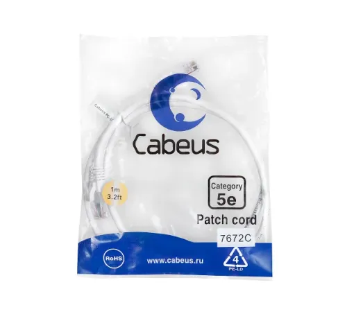 PC-UTP-RJ45-Cat.5e-1m-WH-LSZH Cabeus