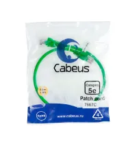 PC-UTP-RJ45-CAT.5E-0.5M-GN Cabeus