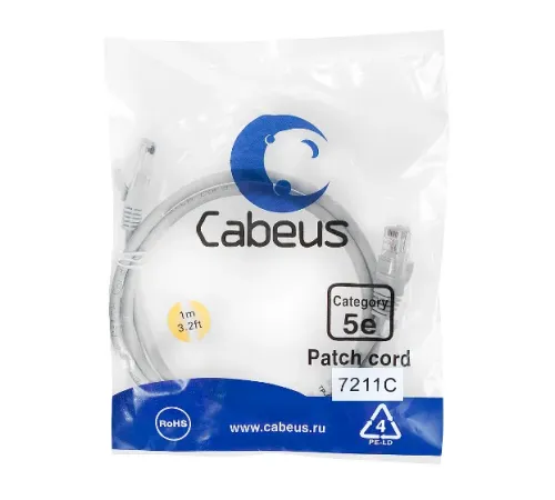 PC-UTP-RJ45-CAT.5E-1M Cabeus