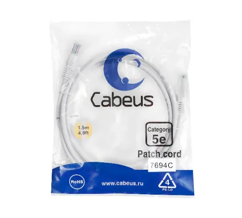 PC-UTP-RJ45-CAT.5E-1.5M-WH-LSZH Cabeus