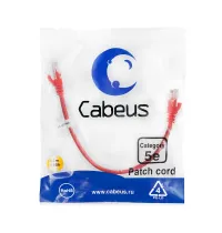 PC-UTP-RJ45-CAT.5E-0.3M-RD-LSZH Cabeus