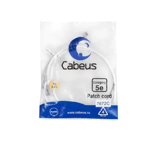 PC-UTP-RJ45-CAT.5E-1M-WH Cabeus