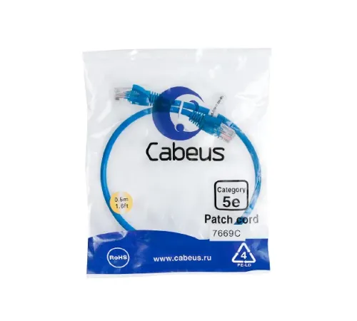 PC-UTP-RJ45-CAT.5E-0.5M-BL-LSZH Cabeus