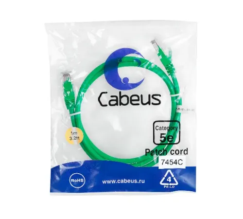 PC-UTP-RJ45-CAT.5E-1M-GN-LSZH Cabeus