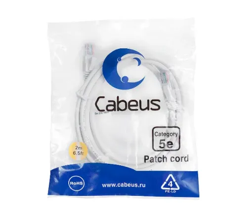 PC-UTP-RJ45-CAT.5E-2M-WH-LSZH Cabeus