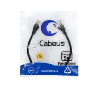 PC-UTP-RJ45-CAT.5E-0.3M-BK Cabeus