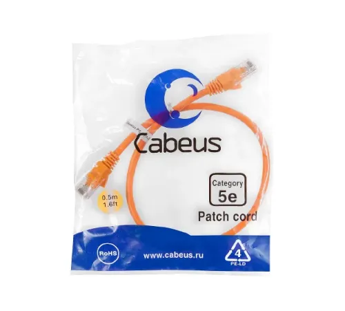 PC-UTP-RJ45-CAT.5E-0.5M Cabeus
