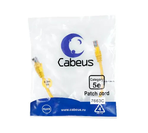PC-UTP-RJ45-CAT.5E-0.3M Cabeus