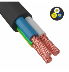 Провод ПВС 3x1,0 мм² черный ГОСТ ВКЗ 100м