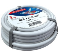 Rexant 01-8035-5 ∙ Провод соединительный ПВС 2x1,5 мм², белый, длина 5 метров, ГОСТ 7399-97 REXANT