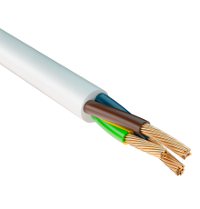 Провод ПВС 3x1,5 мм² белый ГОСТ ВКЗ 100м