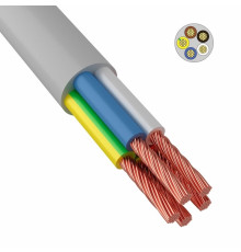 Провод ПВС 5x1,5 мм² белый ГОСТ ВКЗ 100м