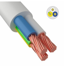Провод ПВС 3x4,0 мм² белый ГОСТ ВКЗ 100м