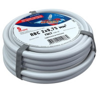Rexant 01-8030-5 ∙ Провод соединительный ПВС 2x0,75 мм², белый, длина 5 метров, ГОСТ 7399-97 REXANT