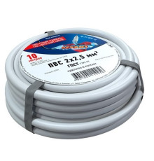 Rexant 01-8036-10 ∙ Провод соединительный ПВС 2x2,5 мм², длина 10 метров, ГОСТ 7399-97 REXANT