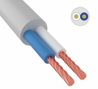 Провод ПВС 2х0,75 мм² белый ГОСТ ВКЗ 200м