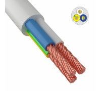 ККЗ Провод ПВС 3x0,75 мм², белый, ГОСТ 200м (01-8042-4)