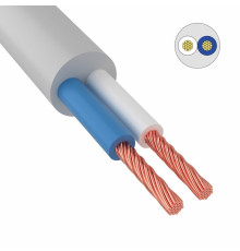 Провод ПВС 2x1,0 мм² белый ГОСТ ВКЗ 100м