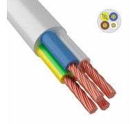 Провод ПВС 4х0,75 мм² белый ГОСТ ВКЗ 200м