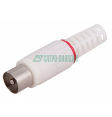 05-2041-2 ∙ Разъем штекер TV PROconnect без пайки белый ∙ кратно 100 шт