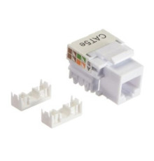 Netlink Модуль Keystone неэкранированный, RJ-45, cat.5e, 90°, 110/Krone тип, универсальный, белый (51040)