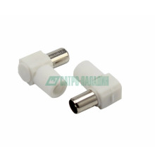 Rexant 05-2061 ∙ Разъем штекер TV REXANT без пайки белый угловой ∙ кратно 100 шт
