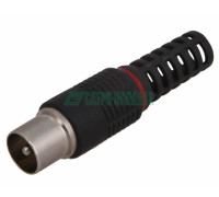 05-2042-2 ∙ Разъем штекер TV без пайки черный PROconnect ∙ кратно 100 шт