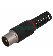 05-2042-2 ∙ Разъем штекер TV без пайки черный PROconnect ∙ кратно 100 шт