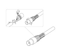 05-2043-2 ∙ TV-разъем гнездо без пайки белый PROconnect ∙ кратно 100 шт